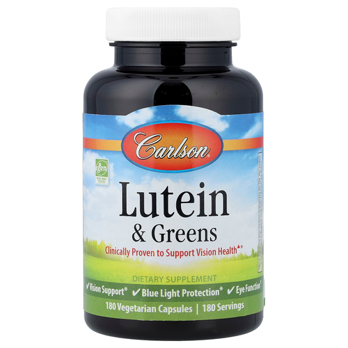 Carlson, Лютеин и зелень, 180 вегетарианских капсул