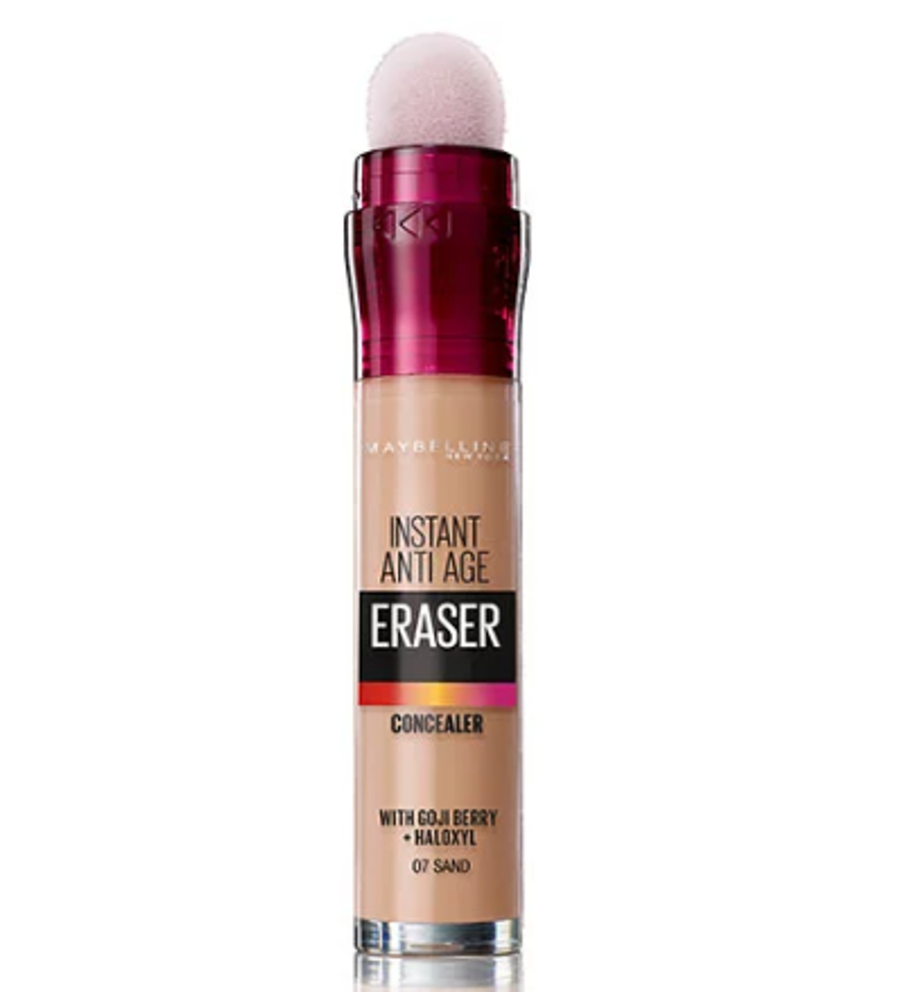Maybelline Консилер для кожи вокруг глаз The Eraser Eye, с апликатором, тон №07, Песочный, 6,8 мл