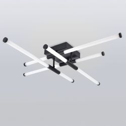 Светильник потолочный светодиодный ЭРА Модерн Fliss CLL-1 72W 3K-6K RC BK с ду черный