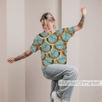 Футболка женская оверсайз с принтом 