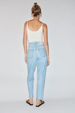 ZARA ДЖИНСЫ Z1975 MOM FIT С ВЫСОКОЙ ПОСАДКОЙ, ГОЛУБОЙ
