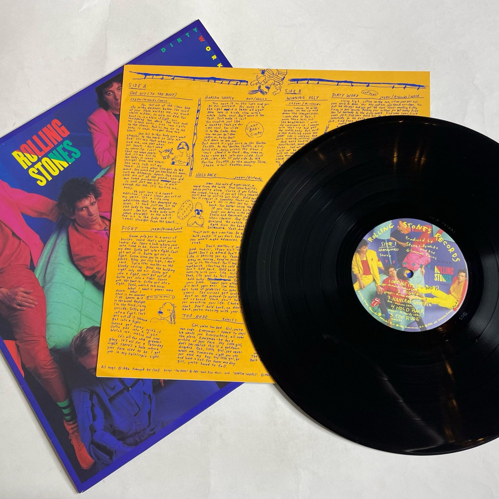 Винтажная виниловая пластинка LP Rolling Stones Dirty Work (Japan 1986) Harlem Shuffle