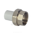 Муфта трубная PP-R комбинированная разъемная белая Дн 32х1/2" Ру25 наруж пайка/ВР VALFEX 10157215