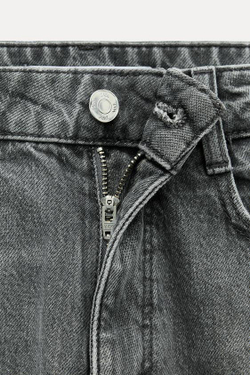 ZARA ДЖИНСЫ Z1975 SLIM MOM FIT С ВЫСОКОЙ ПОСАДКОЙ, СЕРЫЙ