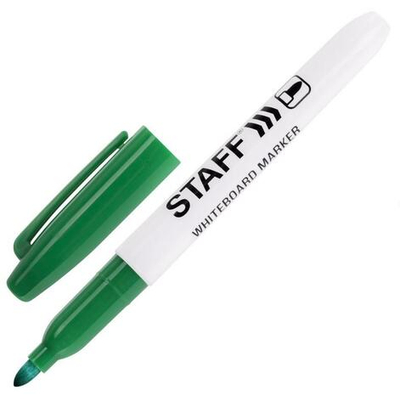 Маркер стираемый для белой доски 2,5мм,зеленый,тонкий корпус "EVERYDAY WBM-093"(STAFF)