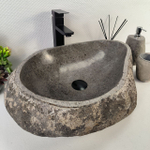Раковина из речного камня RS-62011 (57*47*15)