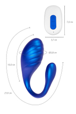 Синее виброяйцо Choppy с управлением через приложение