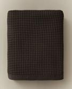 ZARA HOME ВАФЕЛЬНОЕ БАННОЕ ПОЛОТЕНЦЕ, КОРИЧНЕВЫЙ