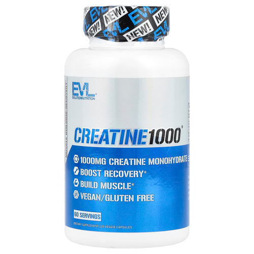 EVLution Nutrition, Creatine1000®, 120 растительных капсул (500 мг на капсулу)