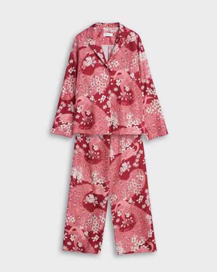 Комплект: рубашка и брюки из шелка Монклер розовый