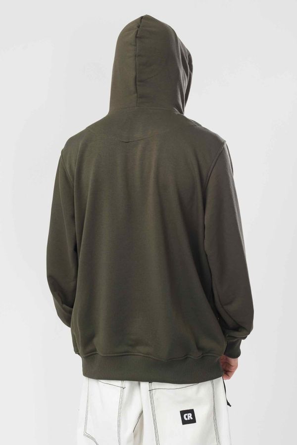 Худи Base Hoodie Wide Summer Logo R Болотный/Белый принт CODERED - фото 2