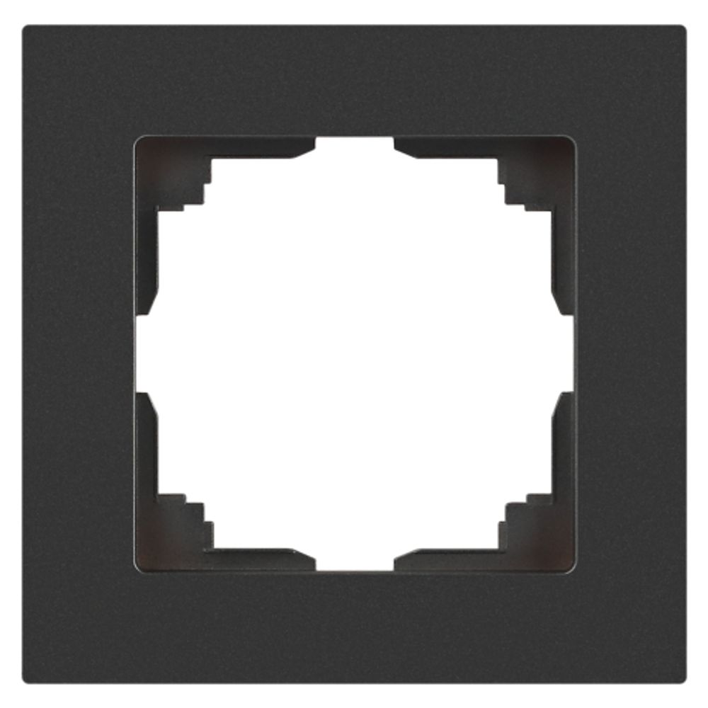 Рамка для розеток и выключателей Intro Accent 6-501-07 на 1 пост, СУ, графит | Intro
