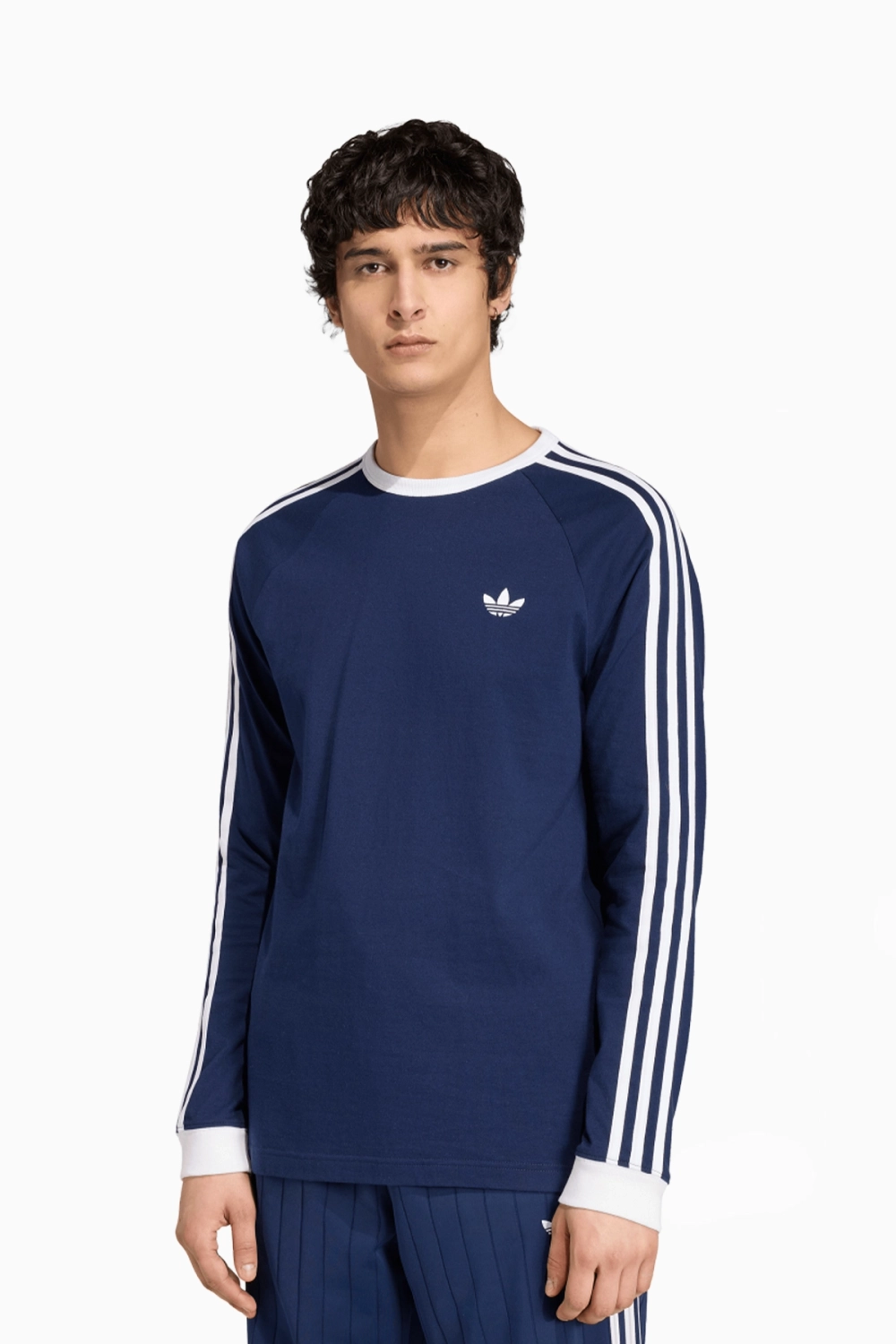 Футболка с длинными рукавами adidas Adicolor Classics 3-Stripes Tee - темно-синий