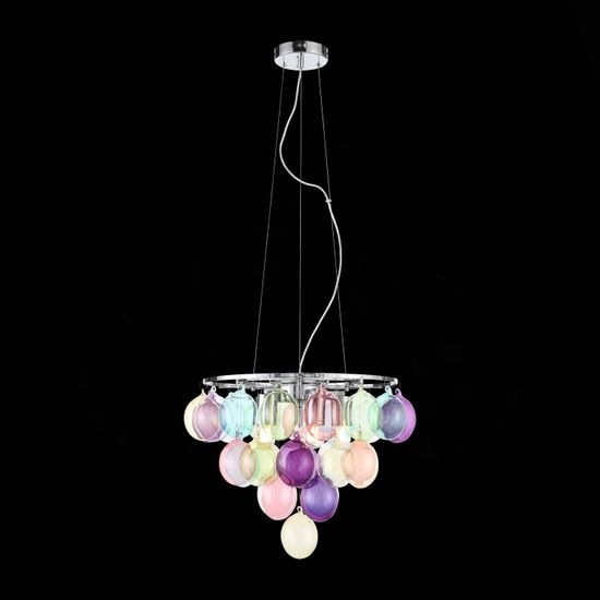 SL432.153.05 Светильник подвесной ST-Luce Хром/Разноцветный E27 5*60W SOSPIRO