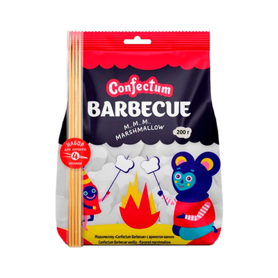 Маршмеллоу "Confectum Barbecue" с ароматом ванили, 200гр х 10шт