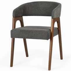 Стул Lordy, тёмно-серый, ножки орех