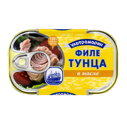 Филе тунца в масле Ультрамарин 120 гр