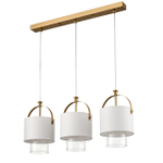 6593/3A MODERNI LN26 406 латунь/белый, металл/текстиль, стекло Подвес E14 3*40W 220V JANE