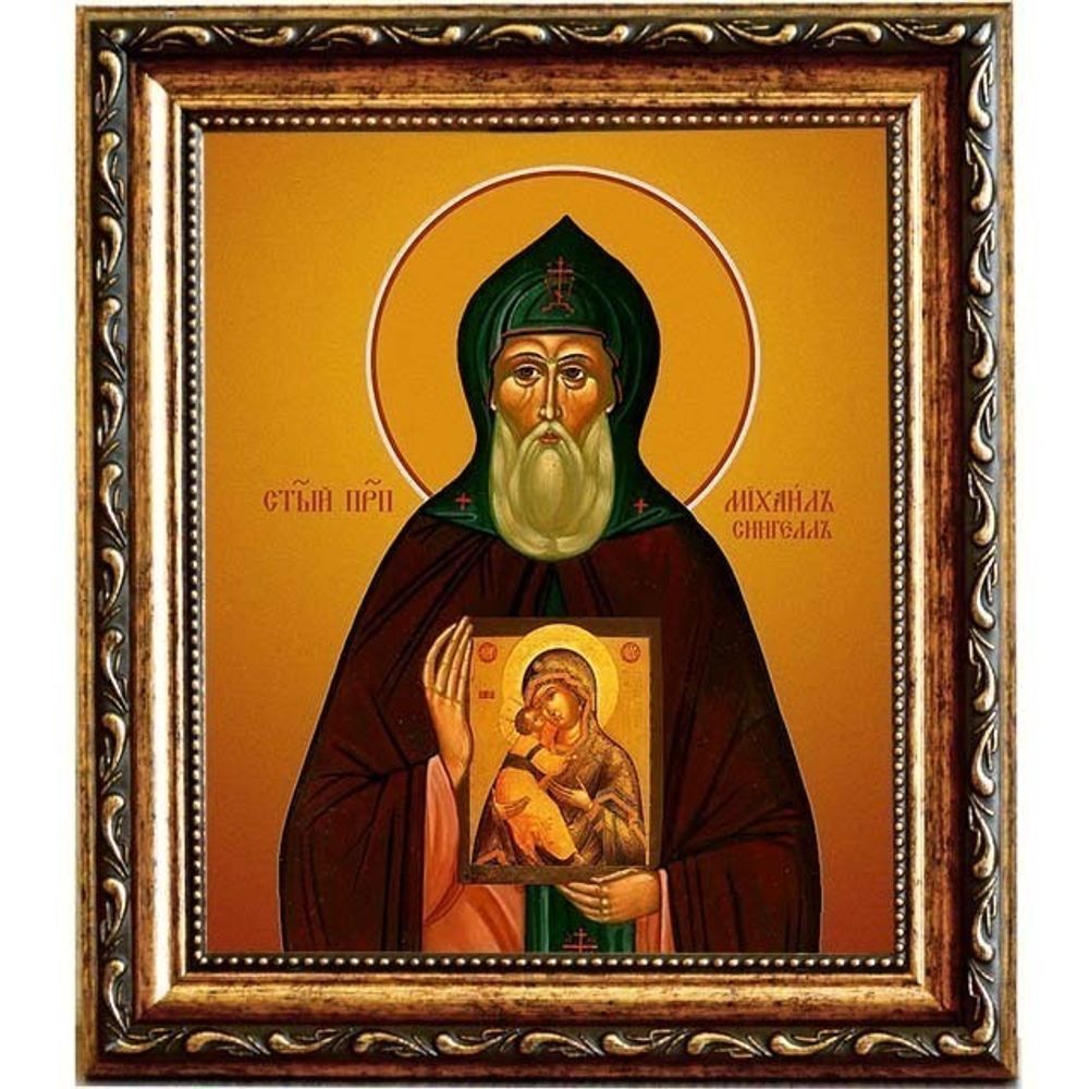 Михаил Сингелл, Константинопольский преподобный. Икона на холсте.