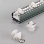 Тихий алюминиевый карниз для штор с бегунками, потолочный/настенный