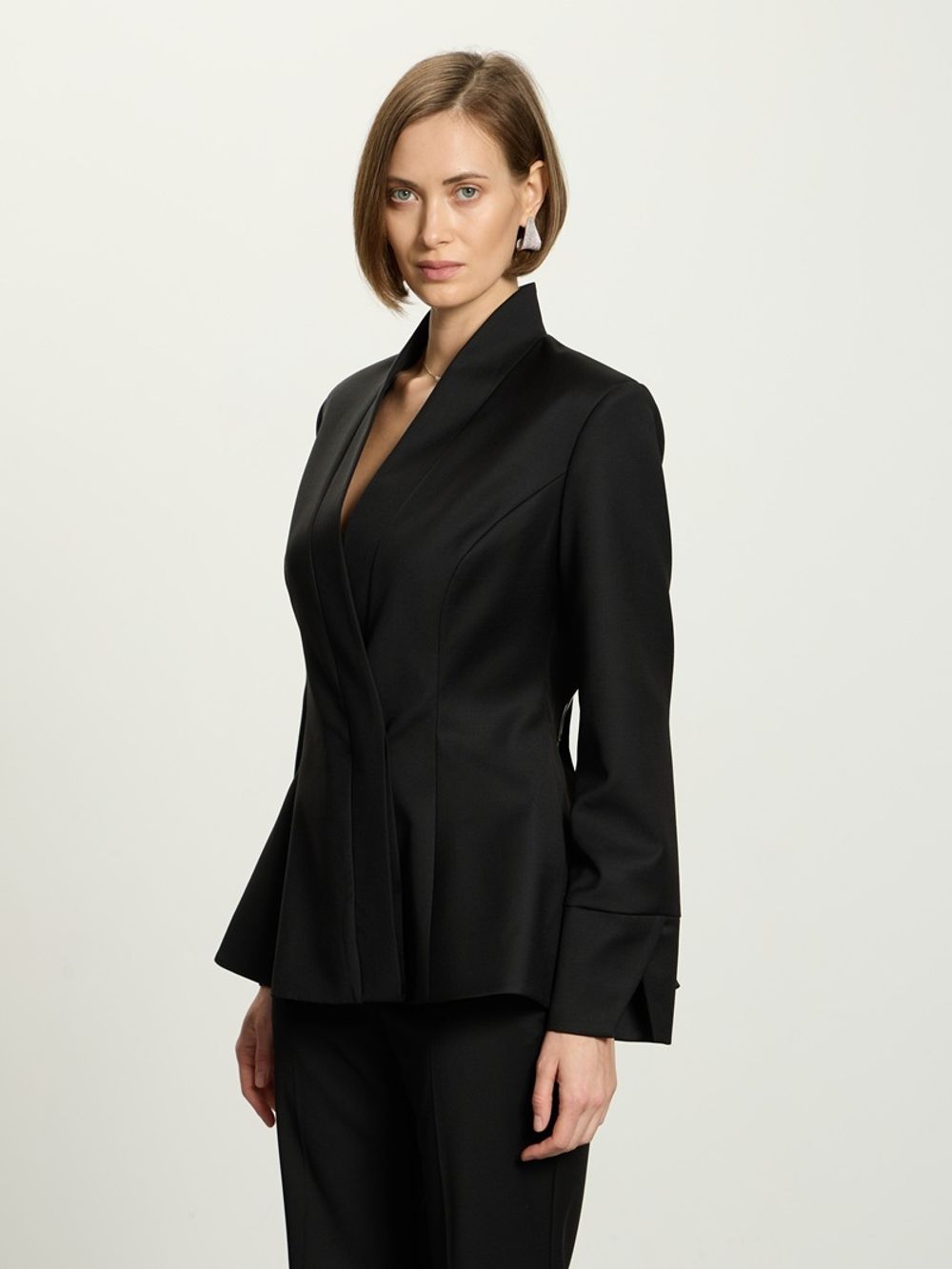 Жакет Каролина черный шерсть