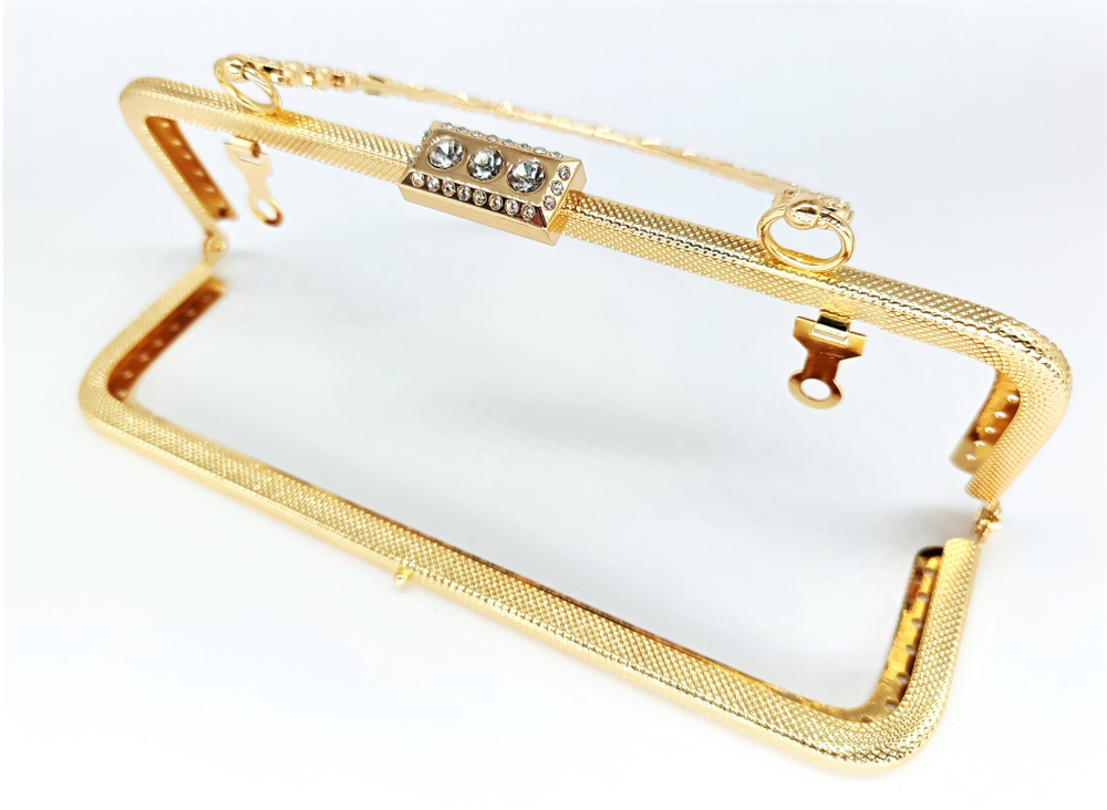 Застежка-фермуар пришивная, р. 20х8 см, золото