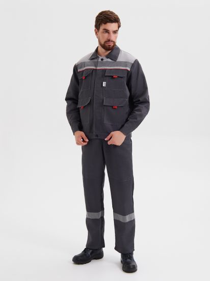 Костюм "Нова" полукомбинезон (серый/с.серый)