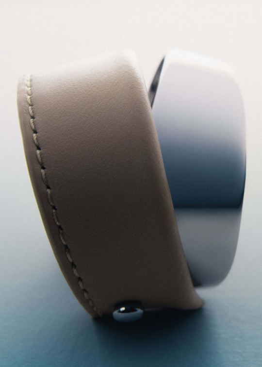 Polène Браслет-манжета Ormé, серо-коричневый