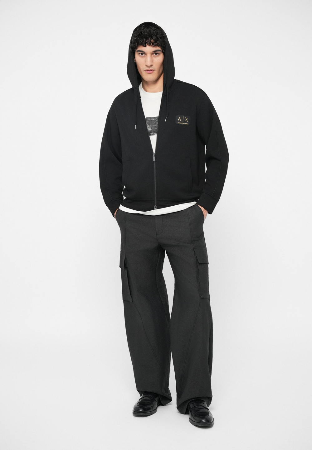 Armani Exchange Толстовка на молнии - Чёрный