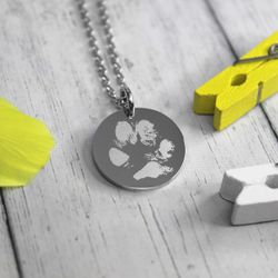 Кулон подвеска с отпечатком лапки на заказ