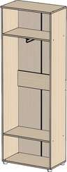 Шкаф для одежды без дверей глубиной 400