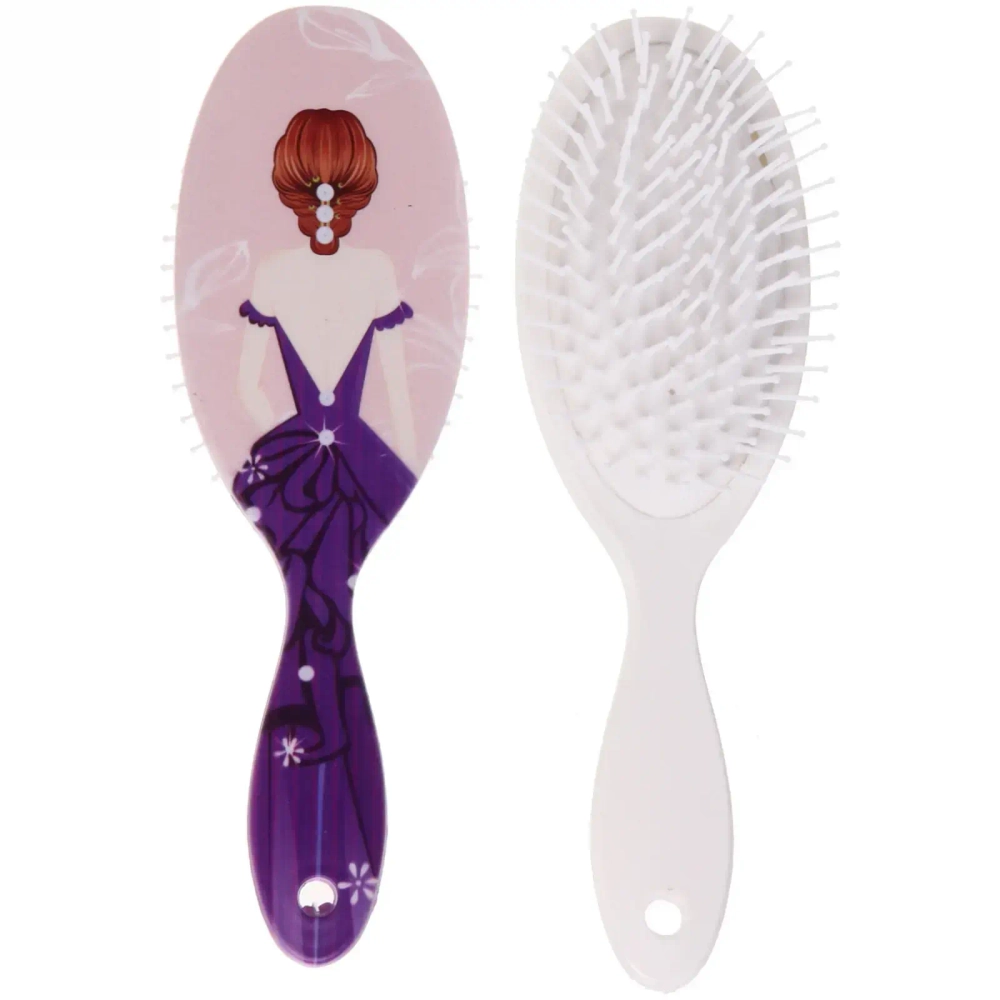Расчёска массажная «Stylish hair - Девушки», микс 4 вида, овал, 22*7 см