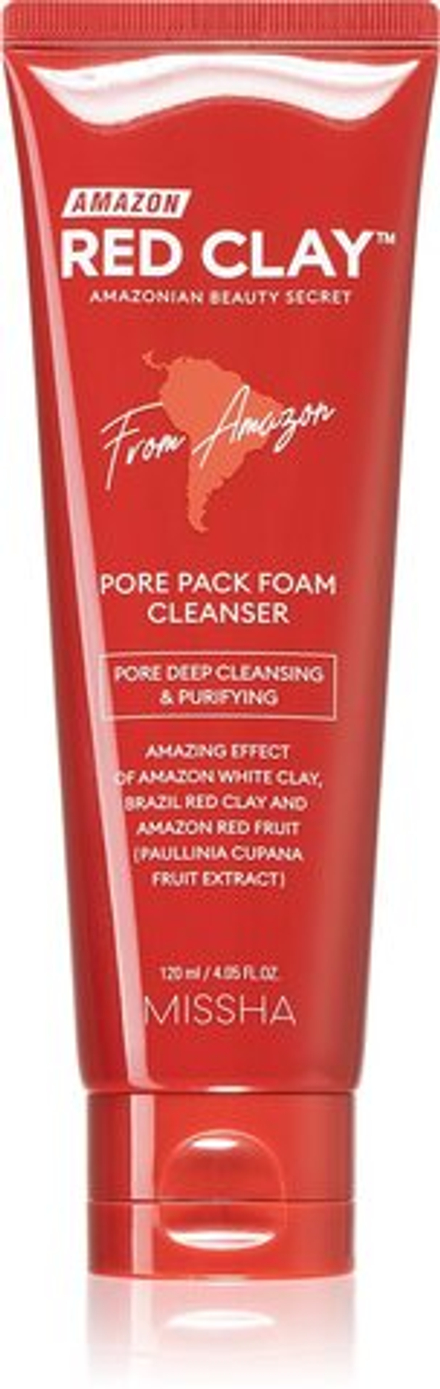 Missha Amazon Red Clay - Пенка для глубокого очищения с глиной /   120  ml  / GTIN 8809643532433
