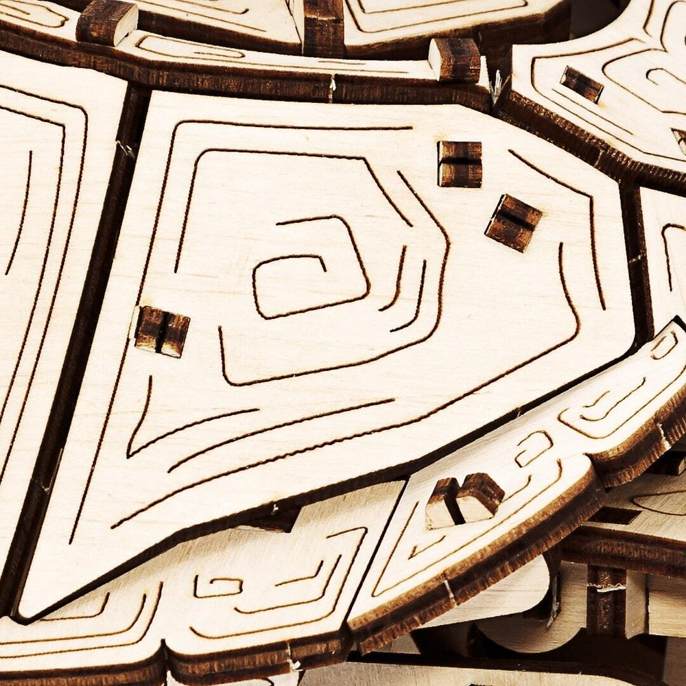 Механическая Черепаха от Eco Wood Art (EWA) - Деревянный конструктор, сборная модель, 3D пазл