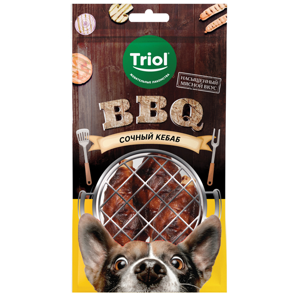 Лакомство для собак Сочный кебаб, 100г серия BBQ Triol