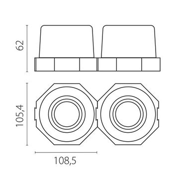 Рамка (светильник) скрытого монтажа лампочек и LED модулей MR16 в натяжной потолок 112000 белый Anello Lightstar