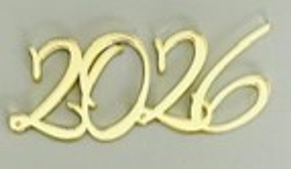 Миниатюра 2026, 7*3см, золото