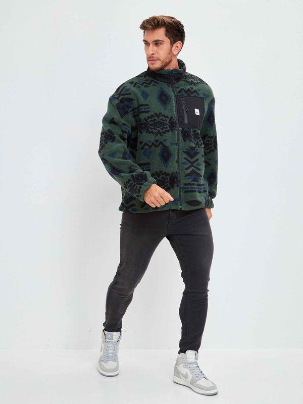 Толстовка Флисовая Zip зеленая - фото 8