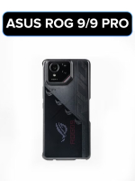 Оригинальный чехол для Asus Rog Phone 9 / 9 Pro, черный (частично прозрачный)