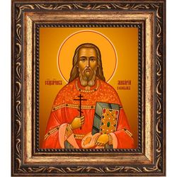 Макарий Соловьев, священномученик, пресвитер. Икона на холсте.