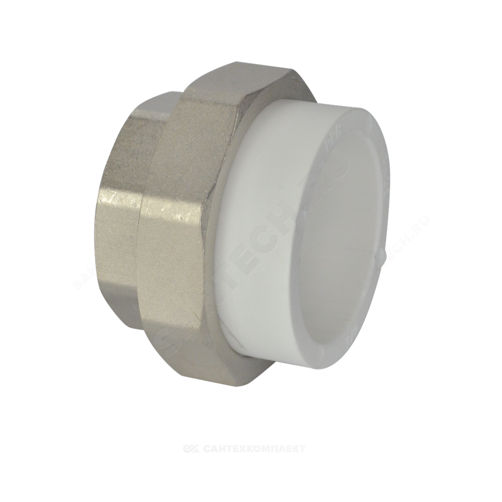 Муфта PP-R комбинированная разъемная белая Дн 75х2 1/2" ВР VALFEX 11155212
