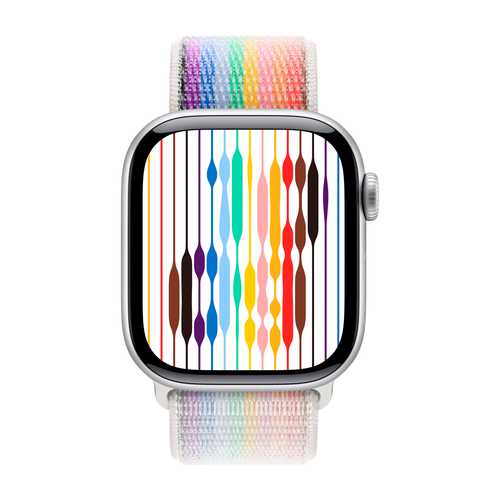 Умные часы Apple Watch Series 11 GPS, 42mm, Silver Aluminium Case with Pride Edition Sport Loop