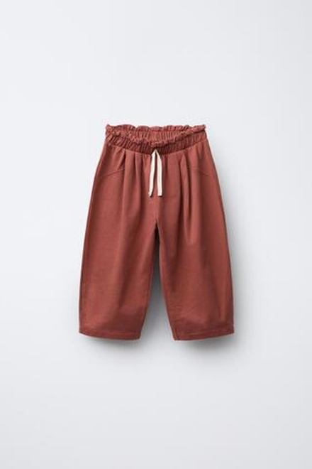 ZARA БРЮКИ BAGGY, ТАБАЧНЫЙ