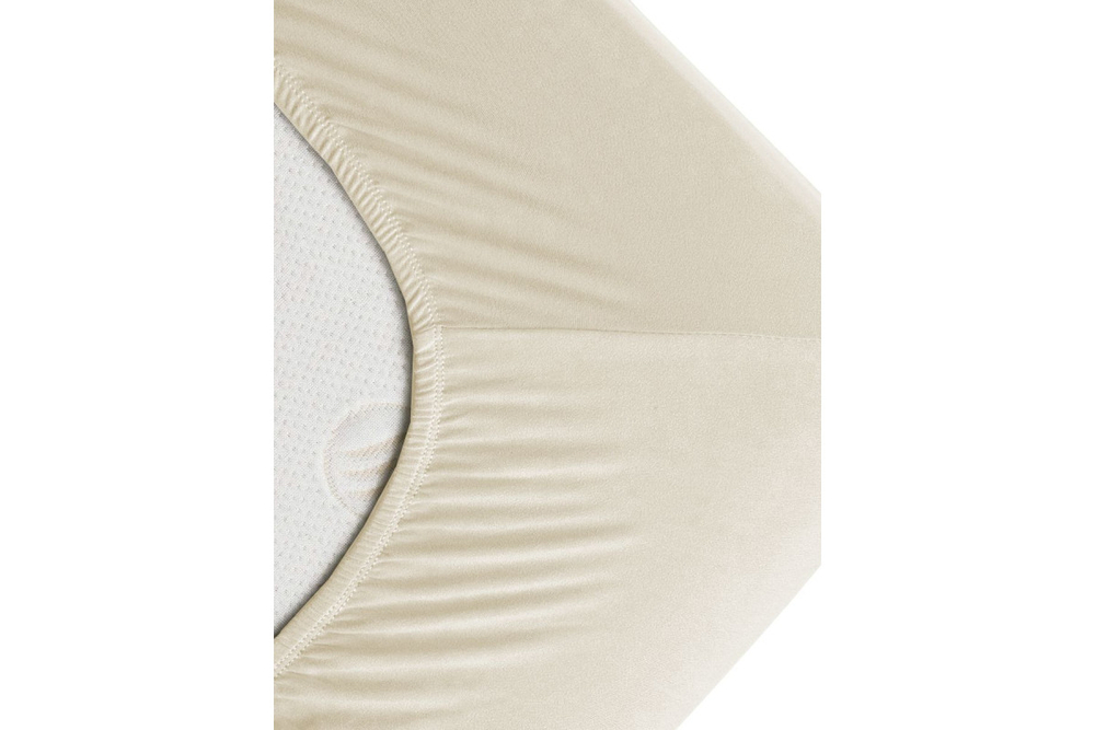 Простынь GoodNight Трикотаж 180х200х20 Бежевый на резинке