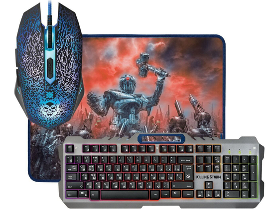 Defender Killing Storm MKP-013L RU, мышь+клавиатура+ковер 52013 Игровой набор