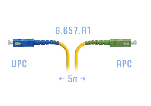 Патчкорд оптический SC/UPC-SC/APC SM G.657.A1 5 метров