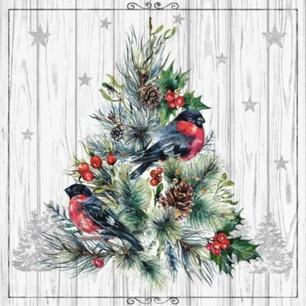 Салфетки бумажные 33*33 Home Collection Classic Изящная ель, 3 сл., 20л