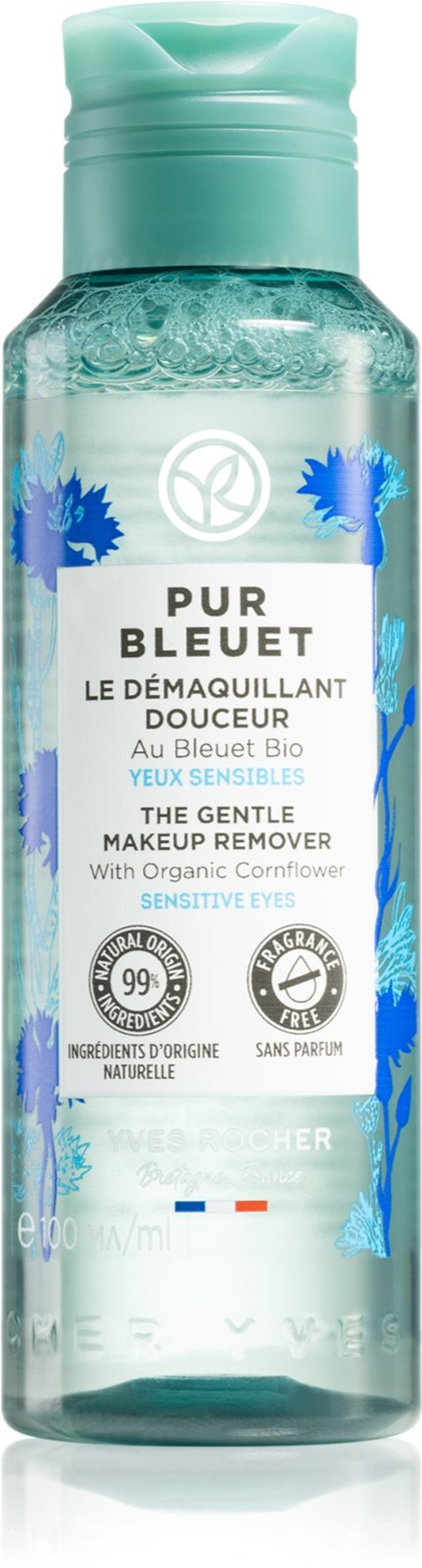 Yves Rocher Pur Bleuet - очищающая жидкость для снятия макияжа с чувствительных глаз /   100  ml  / GTIN 3660005862248