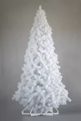 Искусственная ель Виктория Люкс белая, 15 м., ПВХ, уличная, Промелка (VK1500WLX)