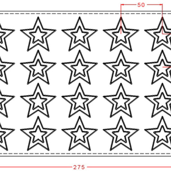 546 | Форма для шоколадных изделий &quot;Звезда лайт&quot; (275*175 мм)
